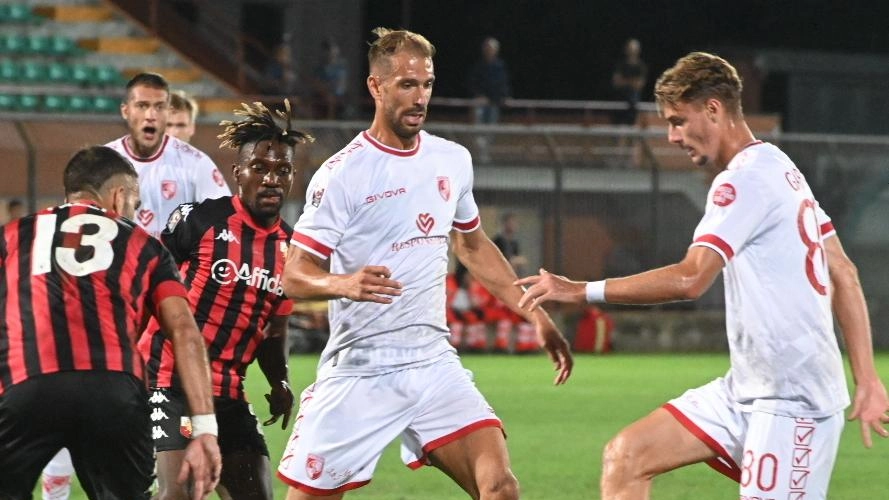 Iacopo Cernigoi è andato in gol contro la Lucchese, partita finita 2-2