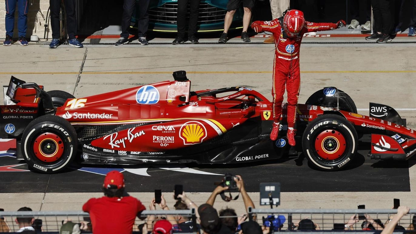 Doppietta Ferrari in Texas, sul podio anche Verstappen. Charles aveva preparato tutto: "Non potevamo sognare di meglio"