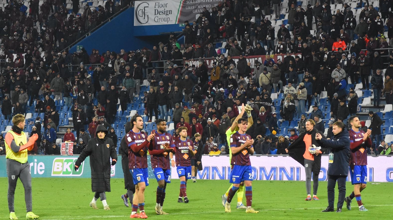 Reggiana-Juve Stabia 2-1, l'esultanza dei granata