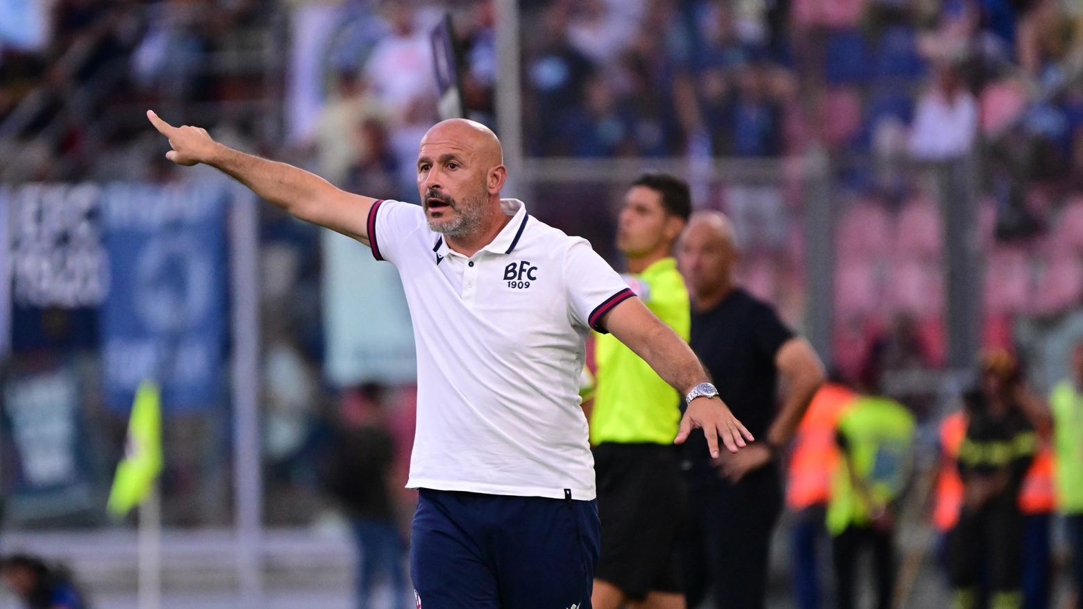 Vincenzo Italiano in panchina durante l'ultimo match casalingo contro l'Empoli (FotoSchicchi)