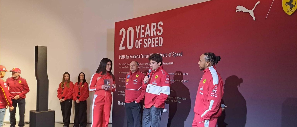 Ferrari e Puma celebrano 20 anni di velocità con Vasseur, Hamilton e Leclerc