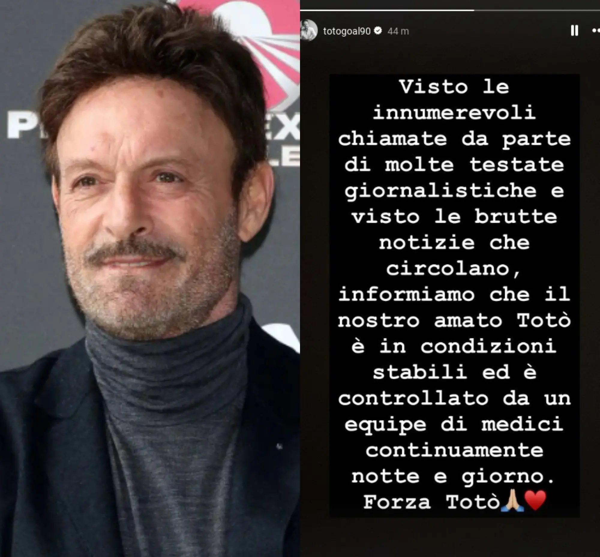 Totò Schillaci ricoverato in ospedale: “E’ controllato notte e giorno”