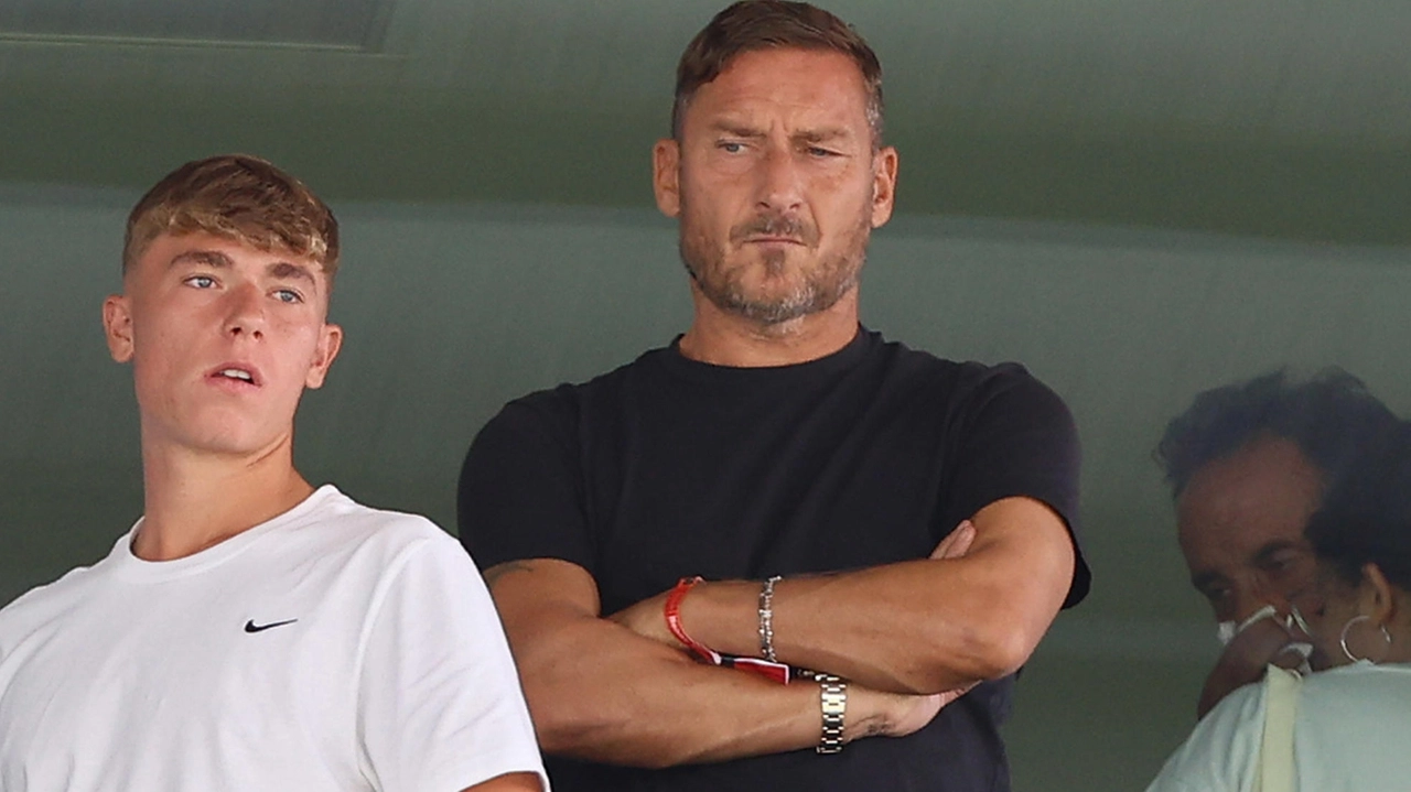 Cristian Totti con suo papà Francesco