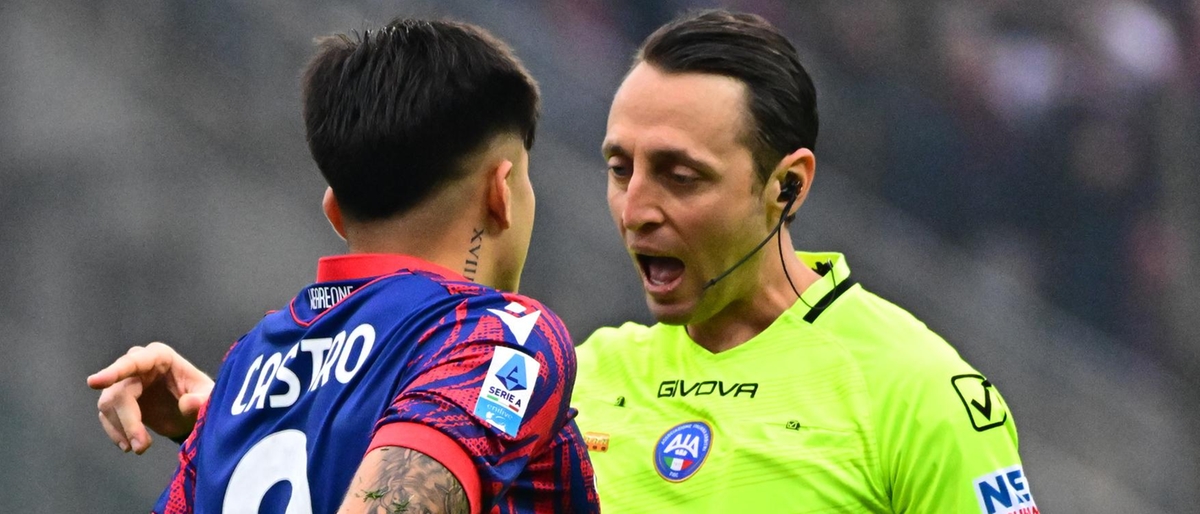 Parma-Bologna, l’arbitro Abisso sospeso per due turni