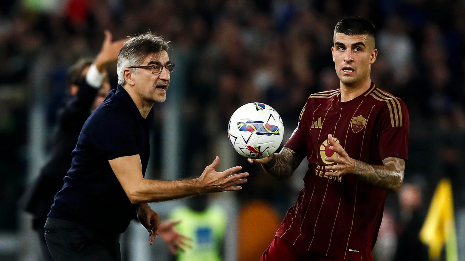 Ivan Juric e Gianluca Mancini, durante la sfida contro l'Inter