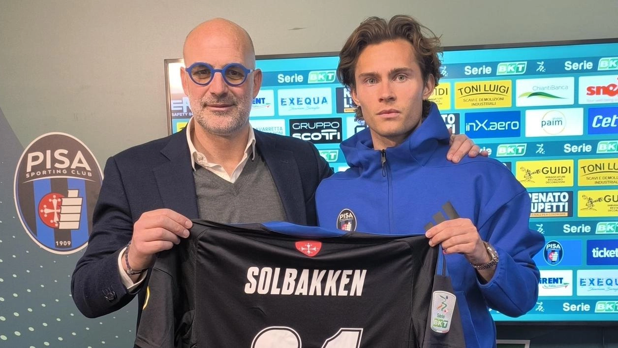 Davide Vaira with Markus Solbakken, 24, during the footballer's presentation Davide Vaira with Markus Solbakken, 24, during the footballer's presentation
