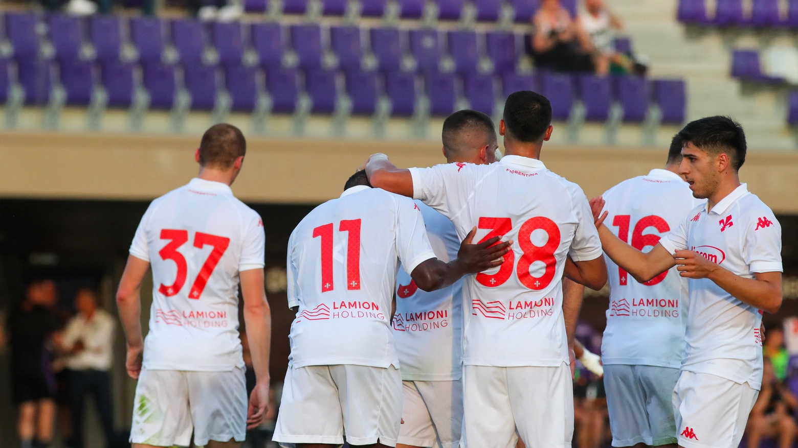 Fiorentina-Montpellier, esultanza viola (Germogli)