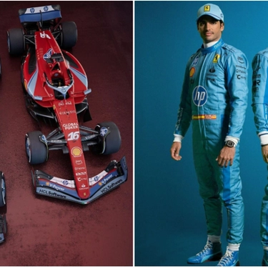 Ferrari, ecco le immagini del nuovo look: a Miami con livrea e divise blu, oltre al tradizionale rosso