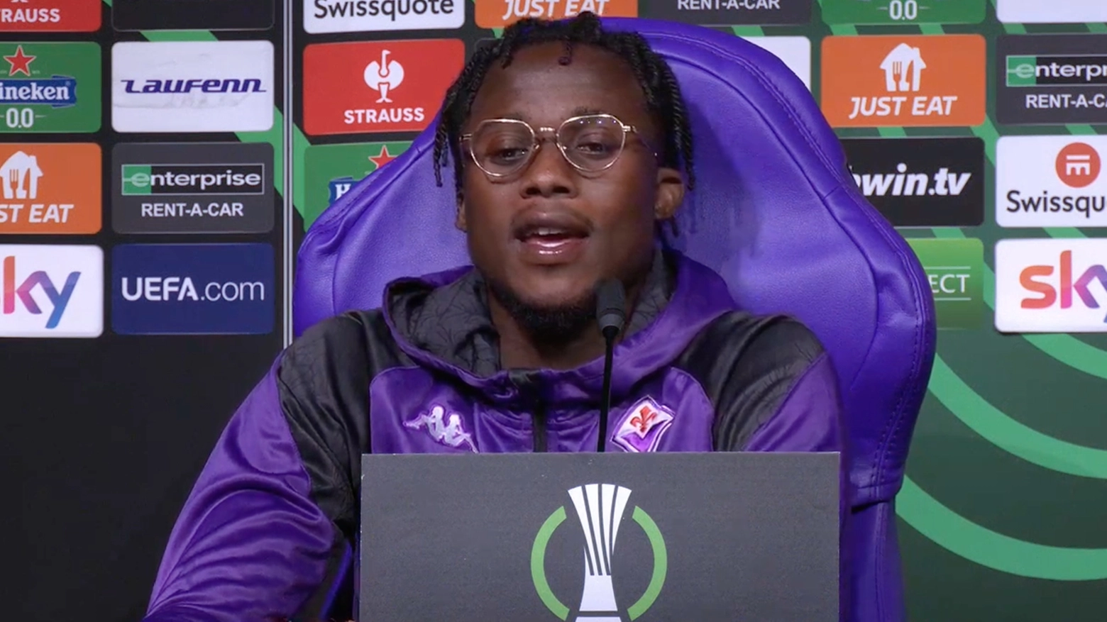 L'attaccante ivoriano della Fiorentina presenta la gara col Viktoria Plzen. Al Franchi si parte dallo 0-0 dell'andata, chi vince andrà in semifinale