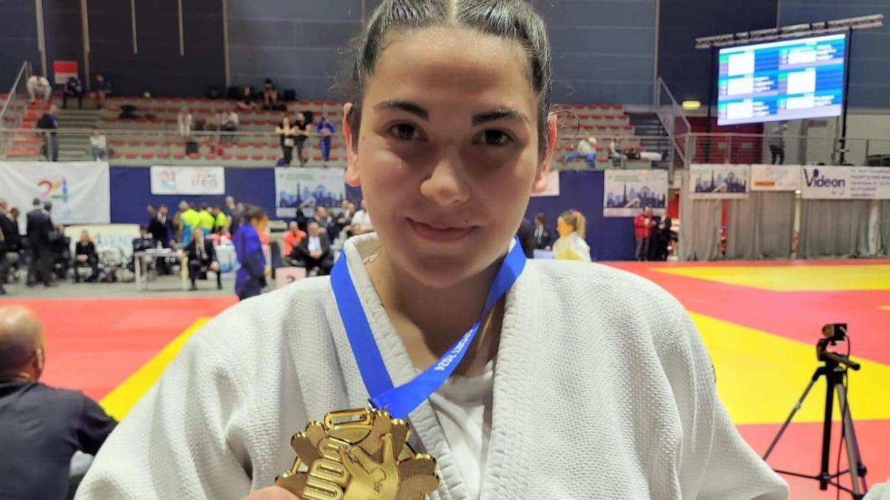 Un primo piano della judoka Sofia Kubler