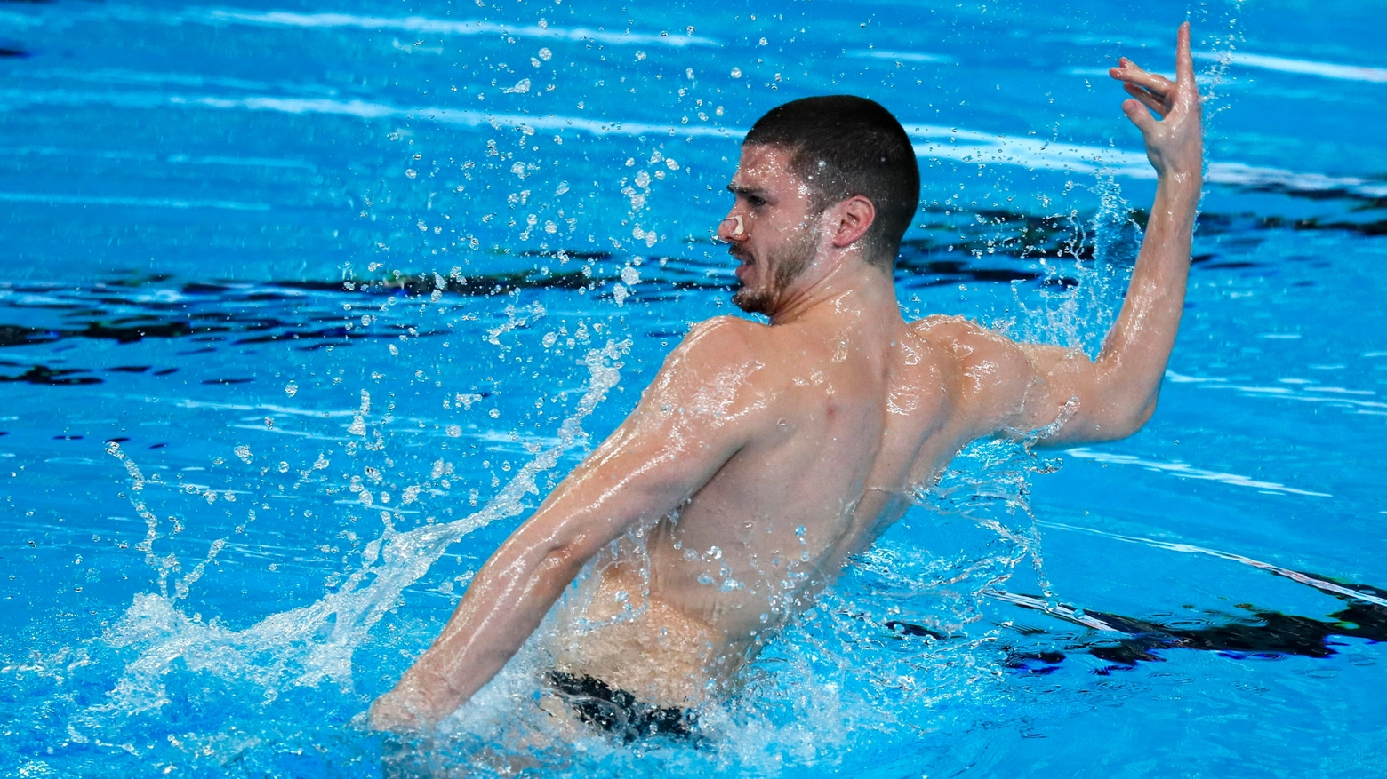 Giorgio Minisini, medaglia maschile ai Mondiali di nuoto artistico