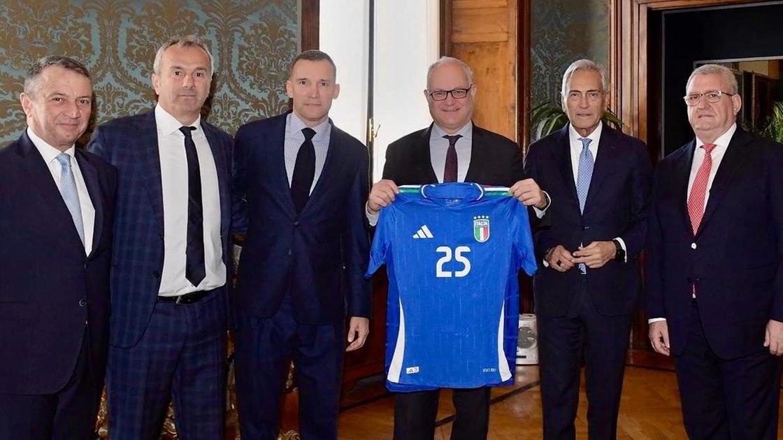 Italia San Marino. Il presidente Tura a Roma insieme alle stelle del calcio mondiale