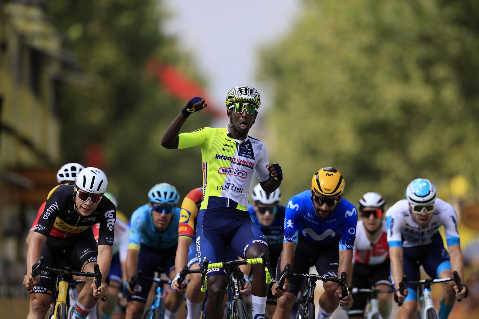 Biniam Girmay primo alla tappa 3 del Tour de France