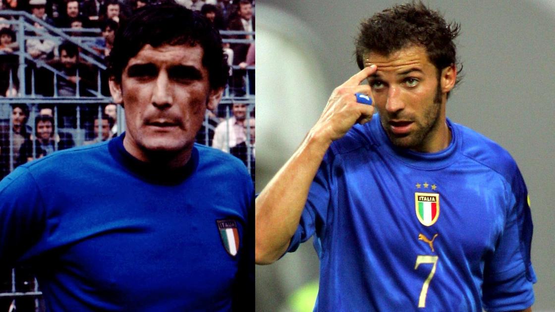 Gigi Riva e Alex Del Piero, l’Italia dentro: due azzurri senza macchia abbracciati nel mondiale