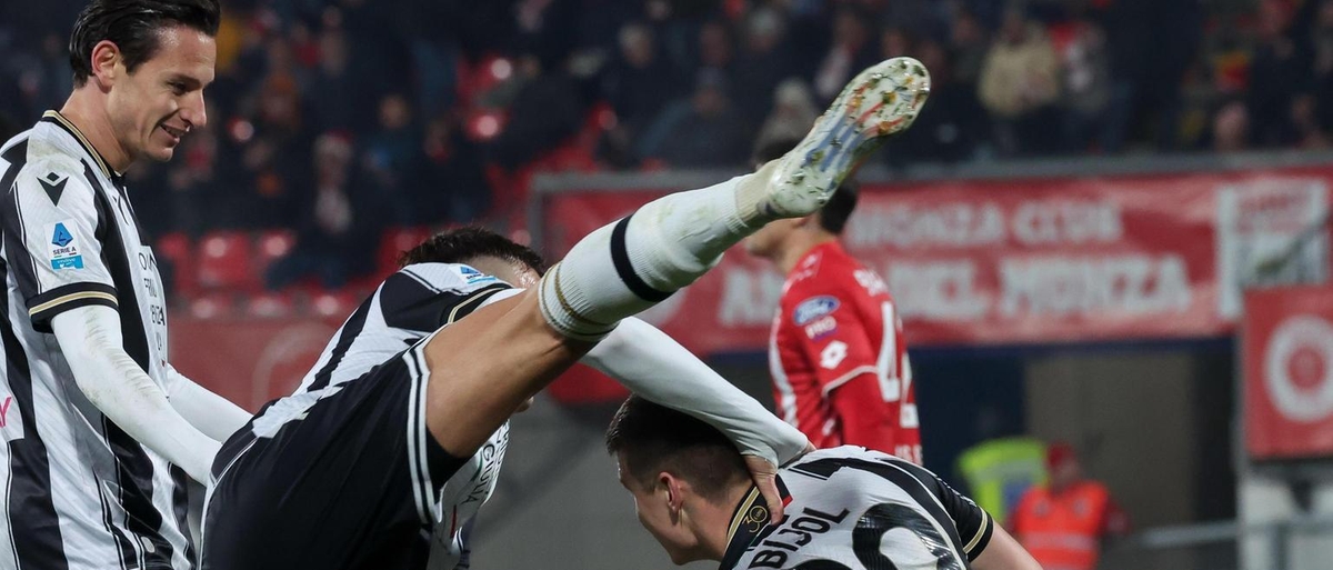 Colpo dell'Udinese, 2-1 a Monza e nono posto in classifica