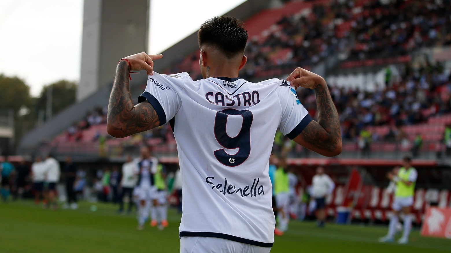 Santiago Castro durante Monza-Bologna (Ansa)