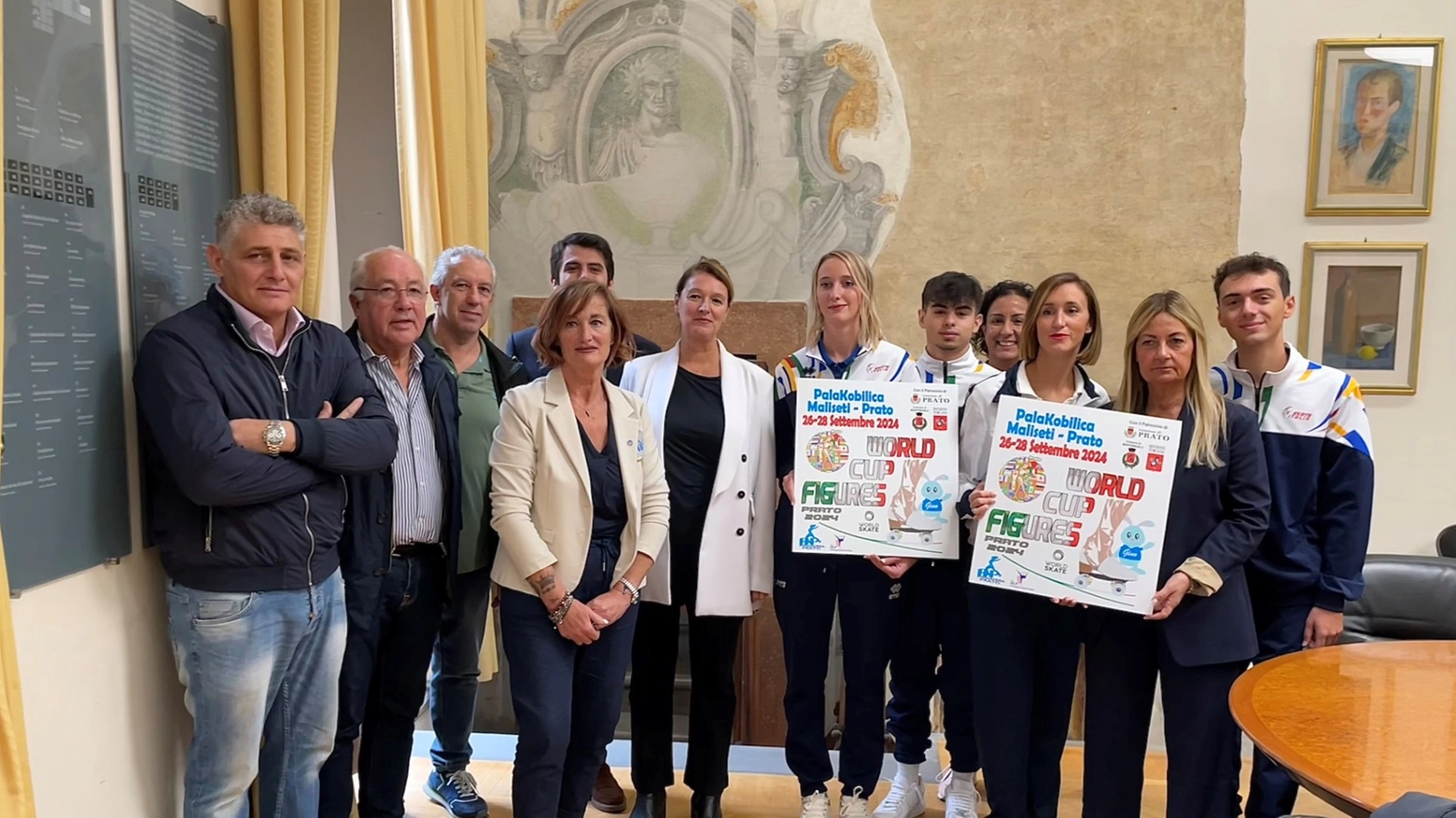 La presentazione dei campionati del mondo di pattinaggio artistico