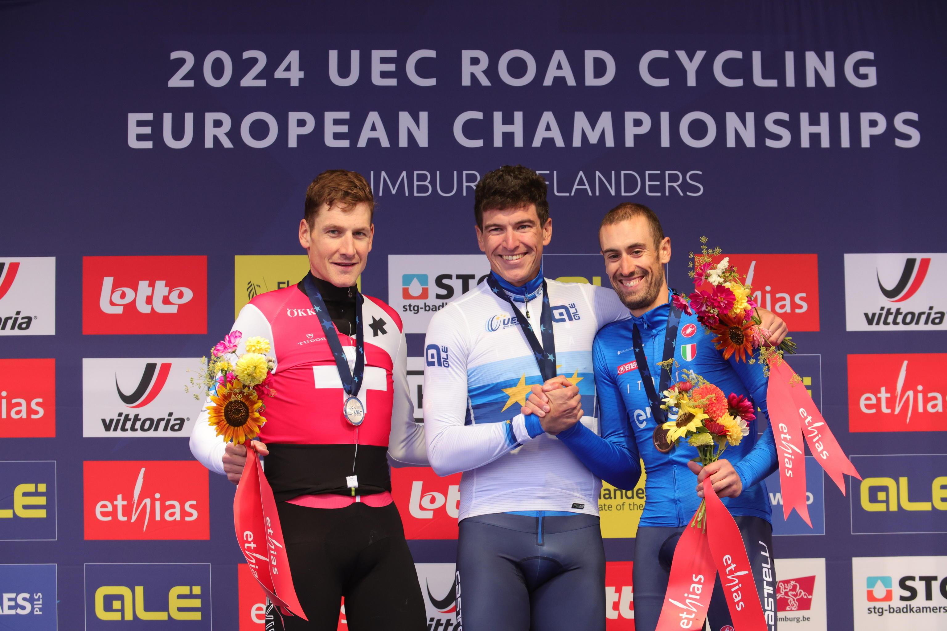 Europei di ciclismo, Affini d’oro e Cattaneo di bronzo nella cronometro